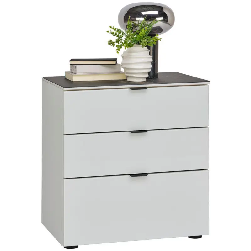 Nachtk&auml;stchen 58/62.5/40 cm in Schwarz, Hellgrau