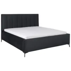 Polsterbett Lattenrost, Bettkasten Schwarz 180/200 cm