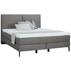 Boxspringbett 160/200 cm in Taupe