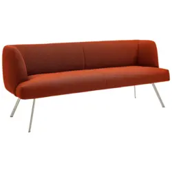 Sitzbank 200/87/64 cm in Edelstahlfarben, Rostfarben