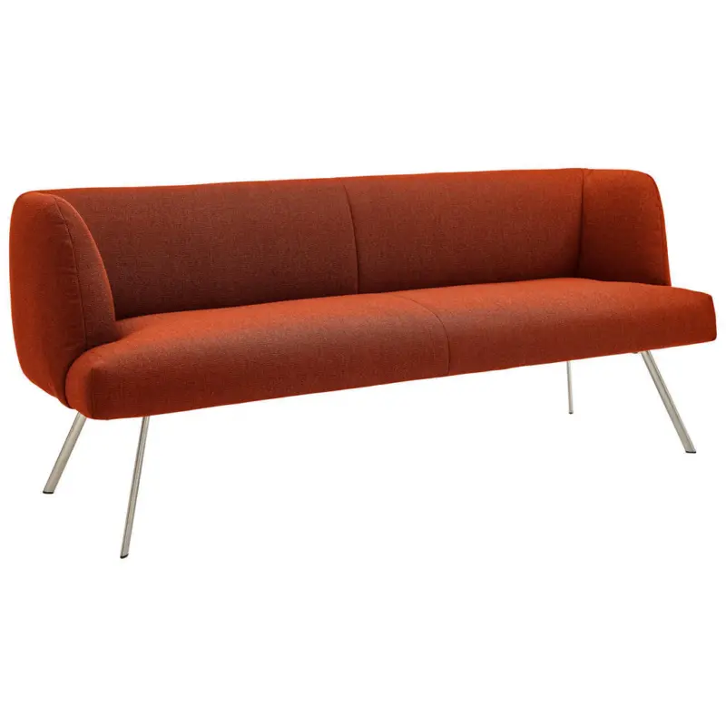 Sitzbank 200/87/64 cm in Edelstahlfarben, Rostfarben