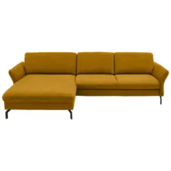 Ecksofa Beldomo System in Velours Currygelb 179/306 cm