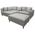 XXXLutz Lauterach - Ihr M&ouml;belhaus bei Bregenz Ecksofa inkl. Hocker in Mikrofaser Grau 174/247 cm