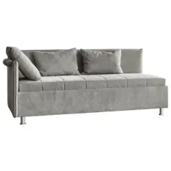 Polsterliege in Flachgewebe Graubraun