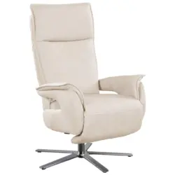 Relaxsessel in Leder Wei&szlig;