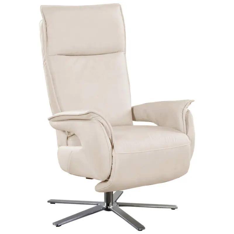 Relaxsessel in Leder Wei&szlig;