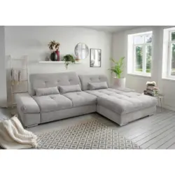 Ecksofa Dalida in Chenille Grau