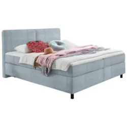 Boxspringbett 200/200 cm in Hellblau