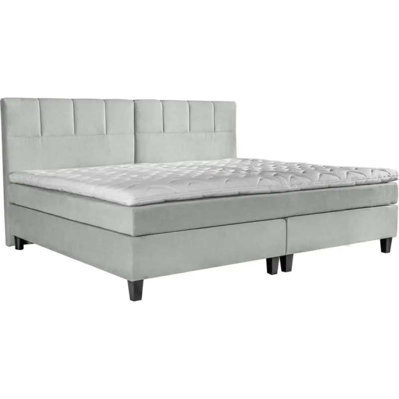 Boxspringbett 240/200 cm in Hellgrau