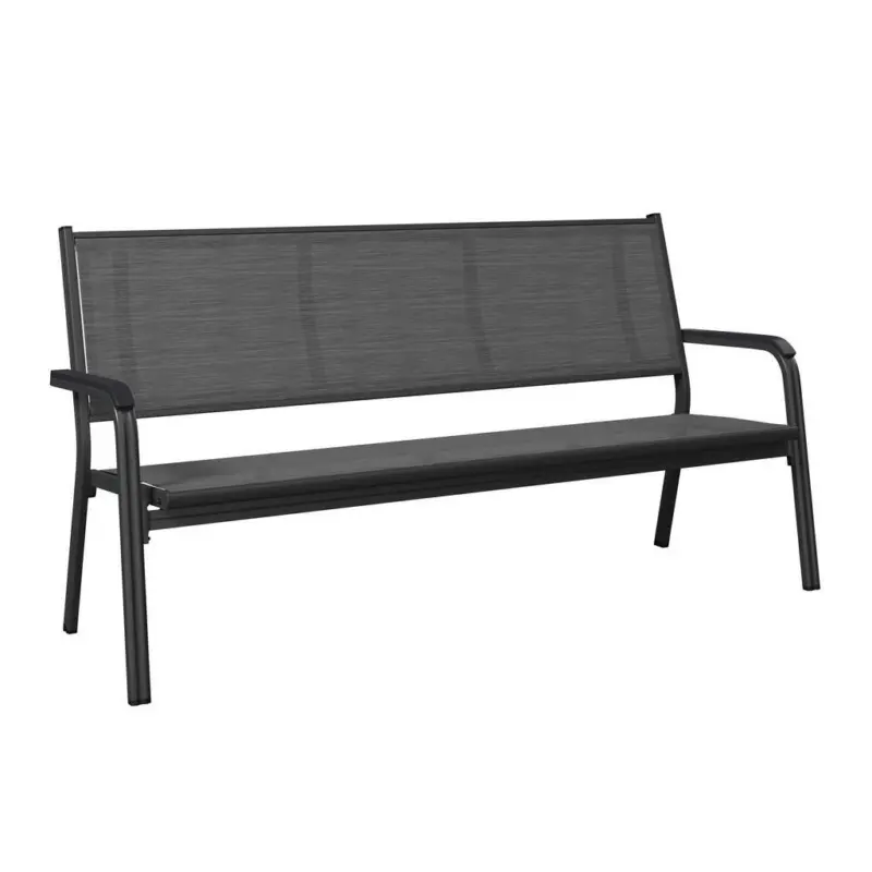 3-Sitzer-Bank 190,5/97/67 cm in Anthrazit, Grau