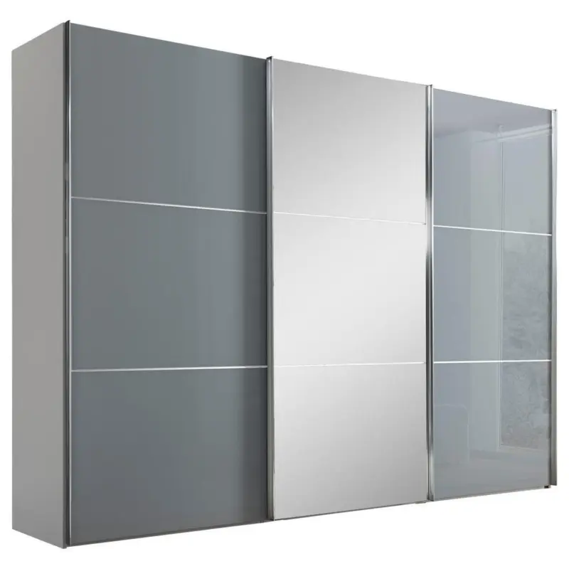 Schwebet&uuml;renschrank in Wei&szlig;, Hellgrau