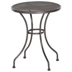 Gartentisch Metall Graphitfarben rund