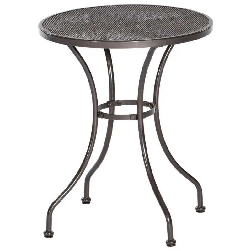 Gartentisch Metall Graphitfarben rund