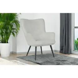 Sessel in Cord Elfenbein