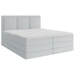 Boxspringbett 200/200 cm in Hellblau