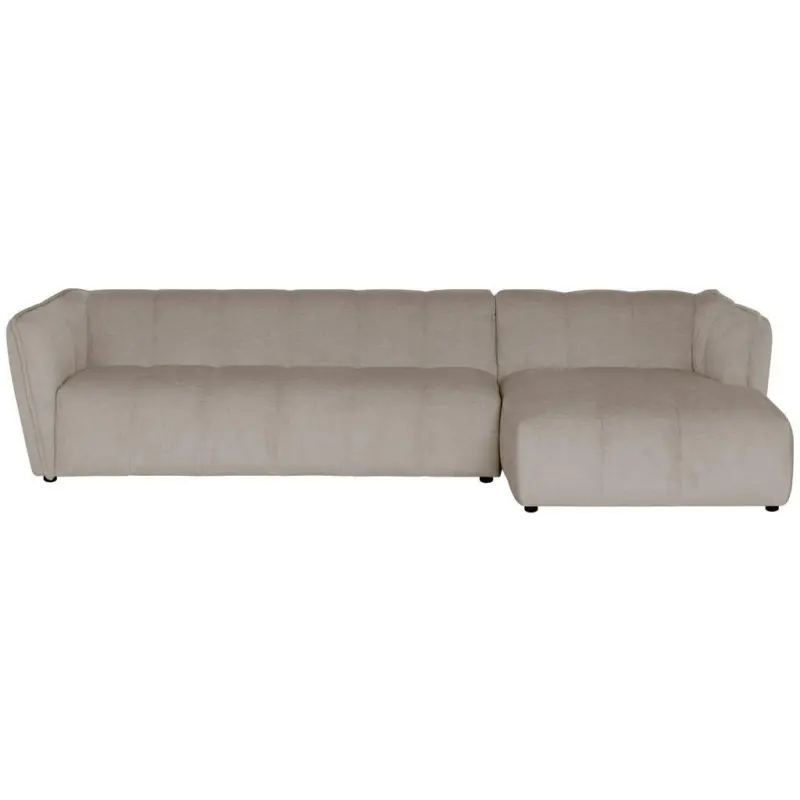 Ecksofa Livoli in Chenille Creme 306/160 cm