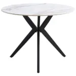 XXXLutz Lauterach - Ihr M&ouml;belhaus bei Bregenz Esstisch 100/100/76 cm Metall, Keramik rund Grau, Schwarz, Wei&szlig;, Beige