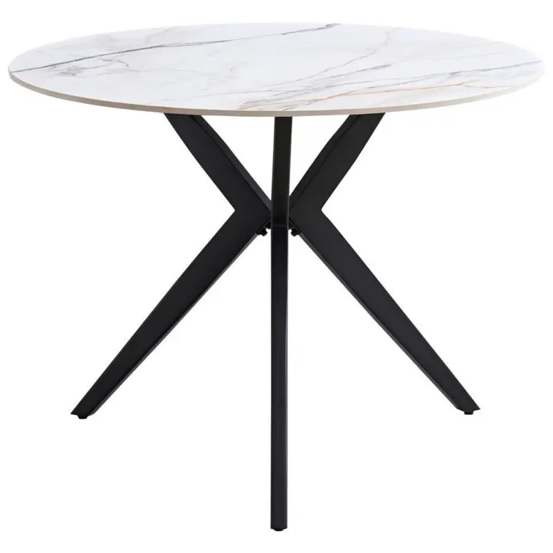 Esstisch in Metall, Keramik 100/100/76 cm