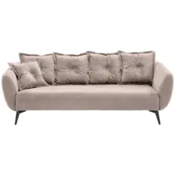 3-Sitzer-Sofa in Mikrofaser Beige