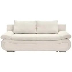 Schlafsofa in Cord Creme