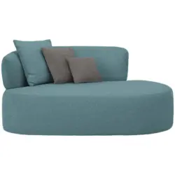 R&eacute;camiere in Pl&uuml;sch Graphitfarben, Petrol