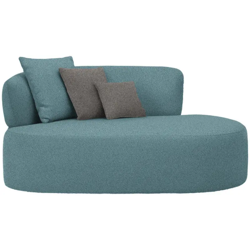 R&eacute;camiere in Pl&uuml;sch Graphitfarben, Petrol