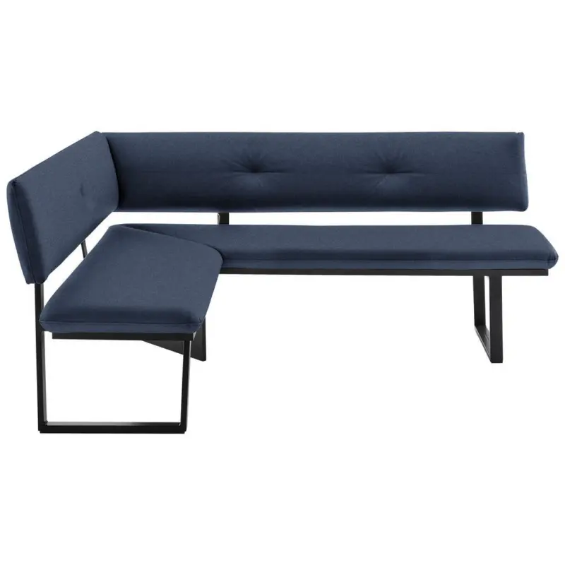 Eckbank 150/190 cm in Schwarz, Dunkelblau