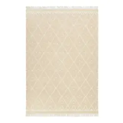 Handwebteppich 80/300 cm Vermont Creme, Ecru
