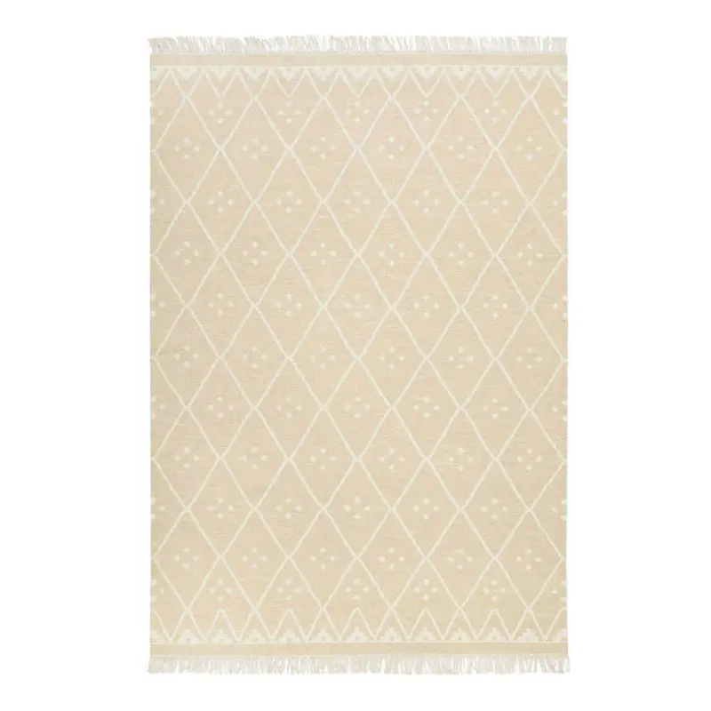 Handwebteppich 80/300 cm Vermont Creme, Ecru