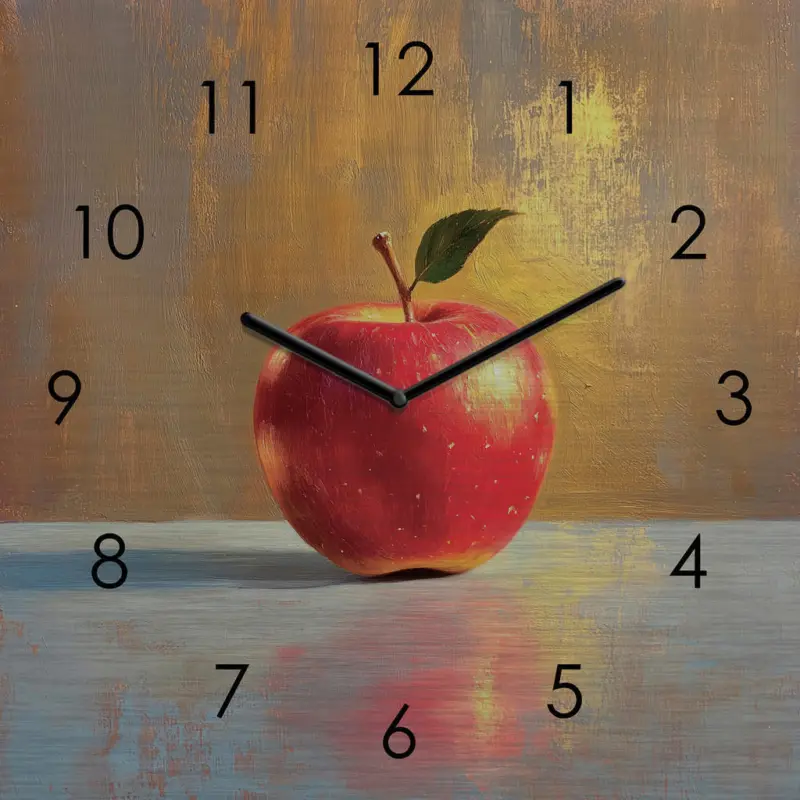 Wanduhr Time For An Apple III Multicolor 30/30/3,1 cm