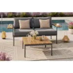 XXXLutz Lauterach - Ihr M&ouml;belhaus bei Bregenz Loungegarnitur 3-teilig 85/64.5/71.5 cm Stahl