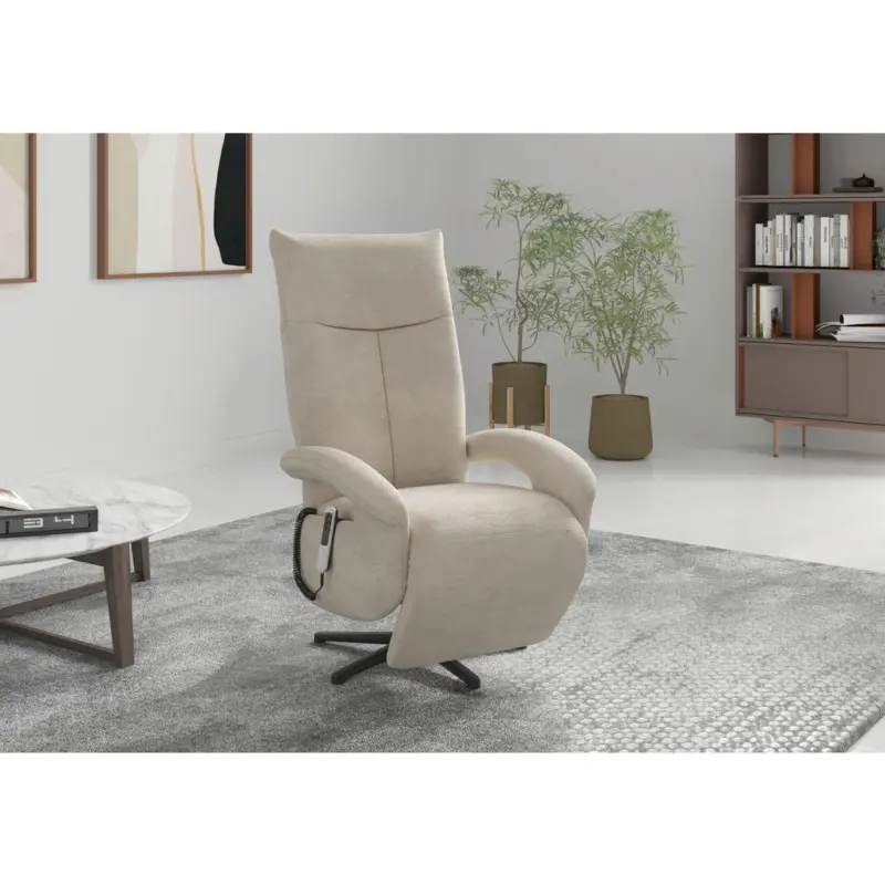 Relaxsessel in Textil Sandfarben