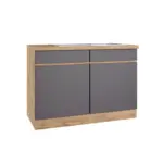 XXXLutz Lauterach - Ihr M&ouml;belhaus bei Bregenz Sp&uuml;lenunterschrank 120/86/60 cm in Grau, Eiche Wotan