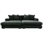 XXXLutz Lauterach - Ihr M&ouml;belhaus bei Bregenz Ecksofa Funny in Cord Dunkelgr&uuml;n 285/195 cm