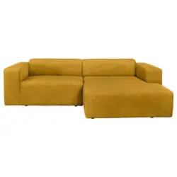 Ecksofa Basma in Cord Senfgelb 298/175 cm