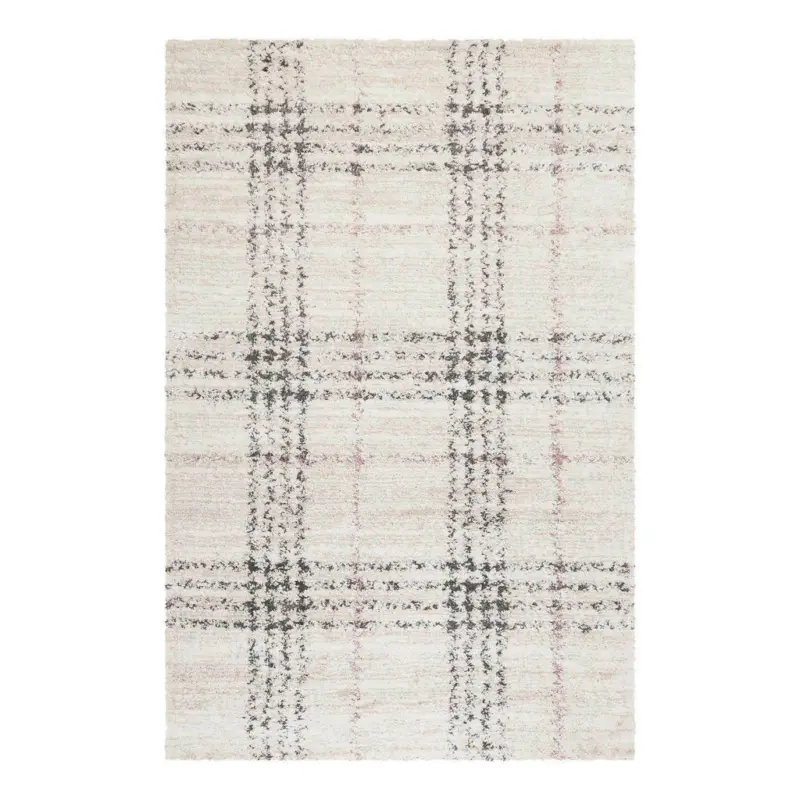 Hochflorteppich 120/170 cm Nora Creme, Grau