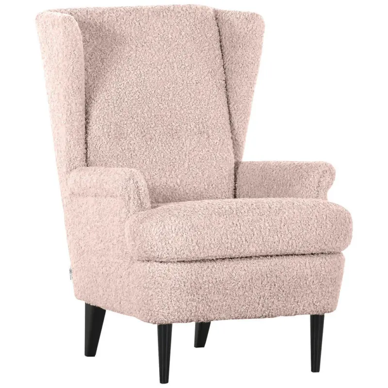 Ohrensessel in Flachgewebe Rosa