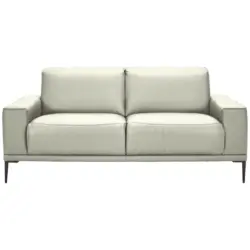 2-Sitzer-Sofa in Echtleder Wei&szlig;