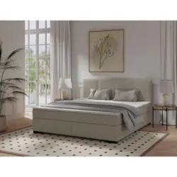 Boxspringbett 180/220 cm in Beige