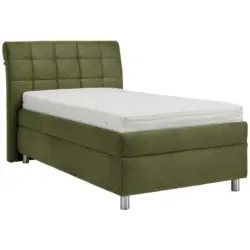 Polsterbett Matratze, Lattenrost Olivgr&uuml;n 120/200 cm