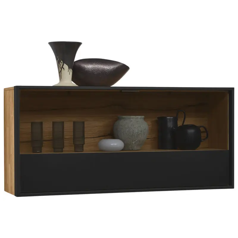 H&auml;ngeelement Graphitfarben, Eichefarben 120/60/33 cm