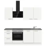 XXXLutz Lauterach - Ihr M&ouml;belhaus bei Bregenz K&uuml;chenleerblock 210 cm in Grau, Wei&szlig;