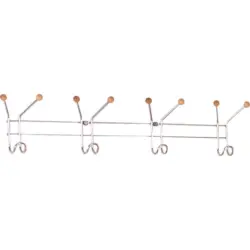 Hakenleiste in Buche Chromfarben