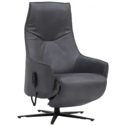 Relaxsessel in Leder Anthrazit