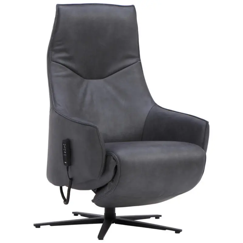 Relaxsessel in Leder Anthrazit