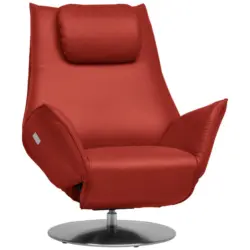 Relaxsessel in Leder Rot