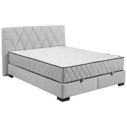 Boxbett 160/200 cm in Hellgrau