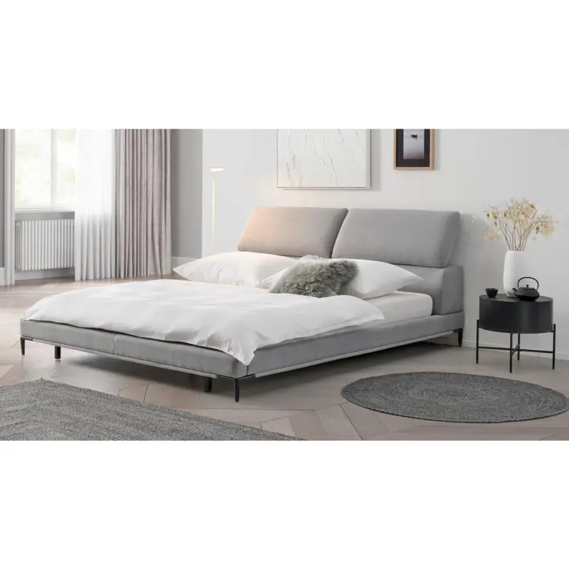Polsterbett Lattenrost Grau 180/200 cm