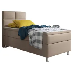 Boxspringbett mit Topper 90/200 cm in Cappuccino