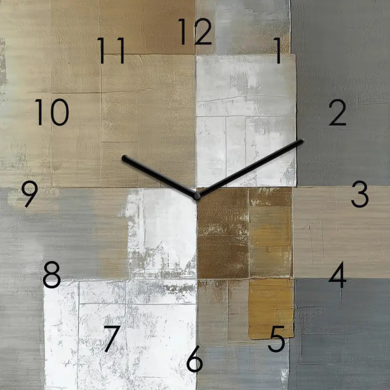 Wanduhr Silver Squares Clock Multicolor 20/20/3,1 cm